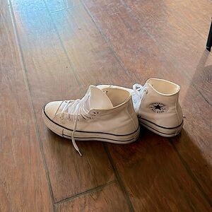 White platform converse